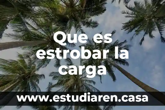 Que es estrobar la carga