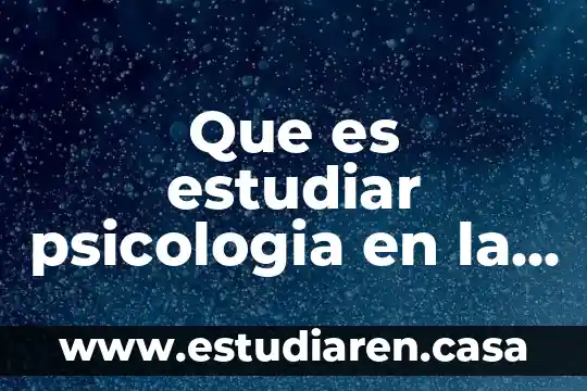 Qué es estudiar la psicología 3 Que es estudiar psicologia en la uas uas
