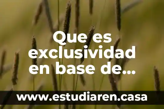 Que es un atributo derivado en base de datos 5 Que es exclusividad en base de datos