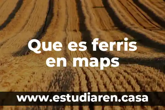 Google maps tus rutas que es 4 Que es ferris en maps