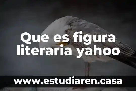 Que es figura literaria yahoo