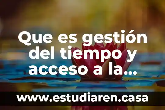 Que es un sistema de gestion de filas 3 Que es gestión del tiempo y acceso a la tecnología