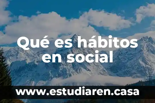 Qué es la dirección de los servicios de salud 3 Qué es hábitos en social