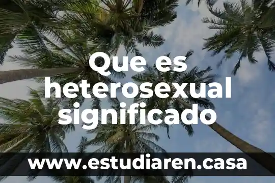 Que es heterosexual significado