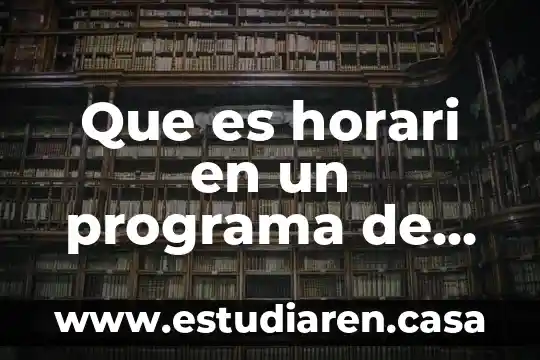 Para que es el programa imb spss 5 Que es horari en un programa de radio