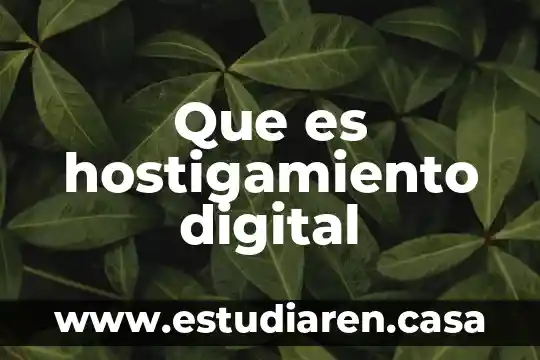 Que es hostigamiento digital