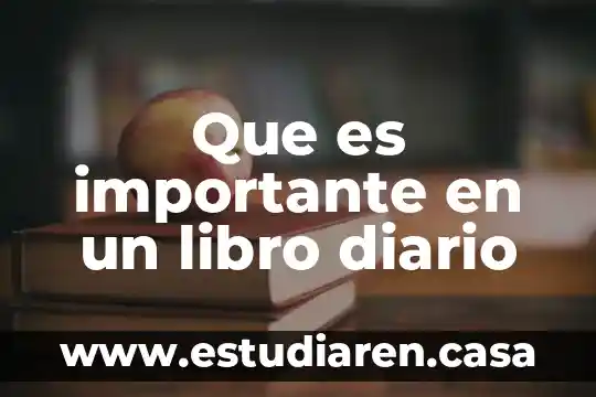 Que es importante en un libro diario