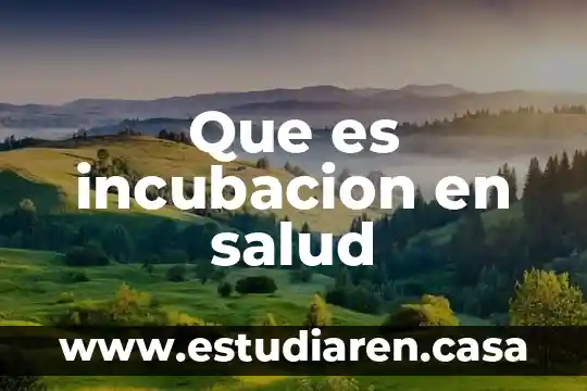 Que es modo de incubacion 6 Que es incubacion en salud
