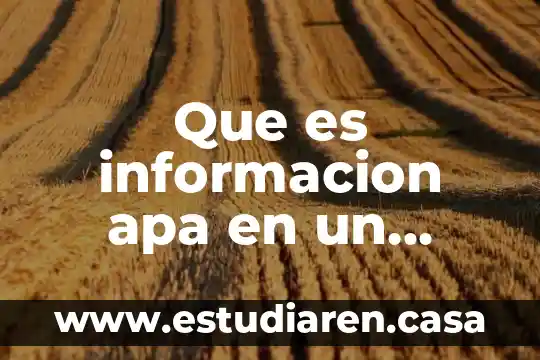 Que es el formato apa redalyc 6 Que es informacion apa en un periodico