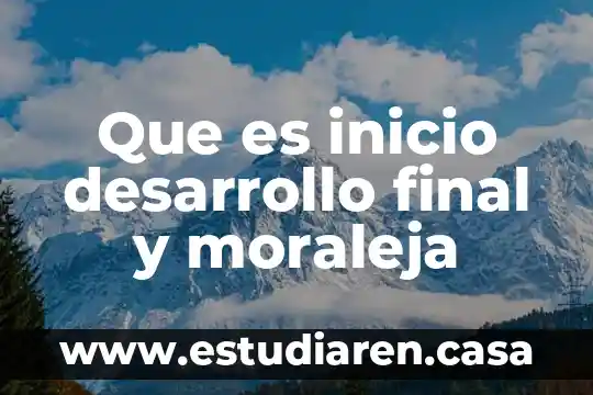 Que es el condicionamiento de inicio en psicologia 4 Que es inicio desarrollo final y moraleja