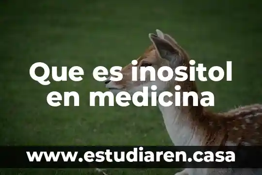Que es inositol en medicina