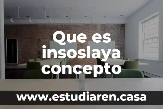 Concepto de mol 6 Que es insoslaya concepto