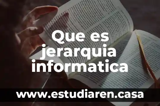 Que es un hilo en informatica 8 Que es jerarquia informatica