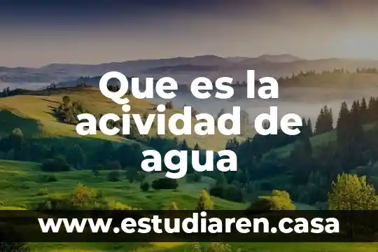 Que es un estanque de acomulacion de agua 3 Que es la acividad de agua
