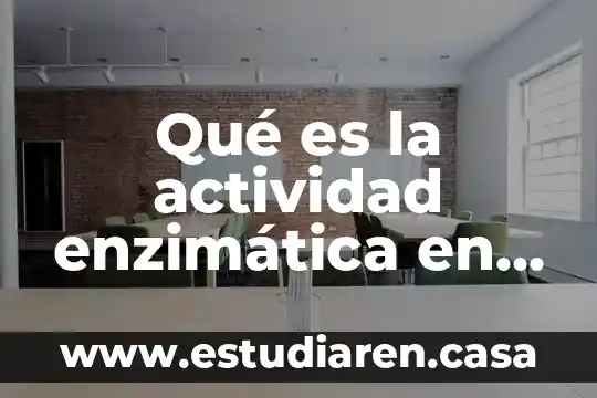 Que es aptitud fisica en el deporte 5 Qué es la actividad enzimática en el deporte