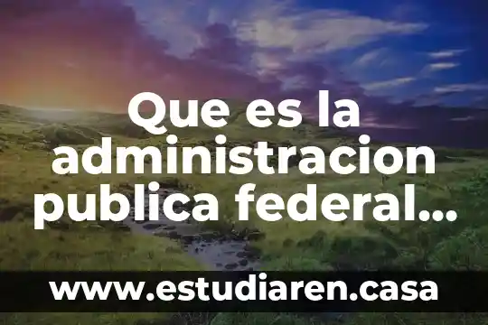 Que es la administracion publica federal paraestatal definicion
