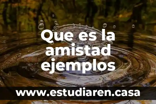 Que es tecnologia de producto ejemplos 5 Que es la amistad ejemplos