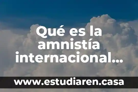 Que es la ley de amnistía en méxico 4 Qué es la amnistía internacional México