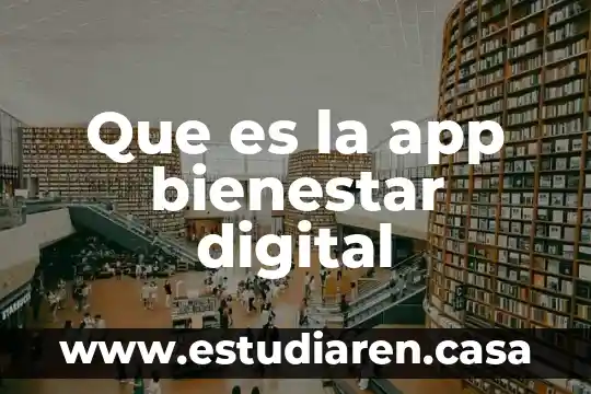 Que es la app bienestar digital