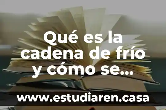 Que es belico concepto 7 Qu茅 es la cadena de fr铆o y c贸mo se controla
