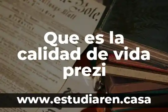 Que es la calidad de vida prezi