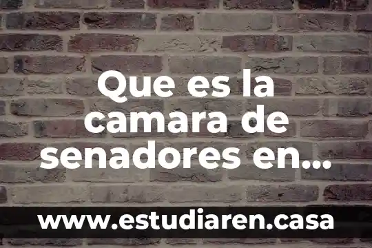 Que es la camara de senadores en mexico