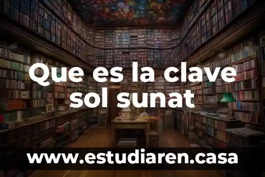 Que es la clave sol sunat