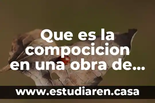 Que es la compocicion en una obra de arte