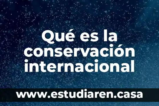 Qué es la conservación internacional