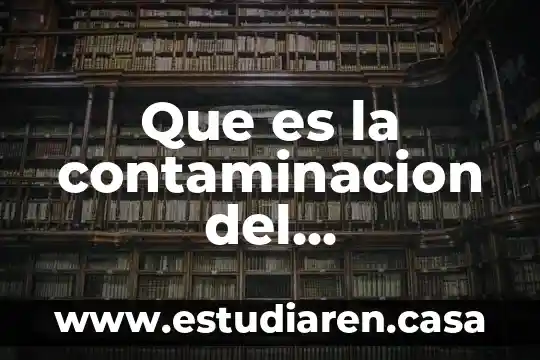 Que es la contaminacion del aguataminacion del agua