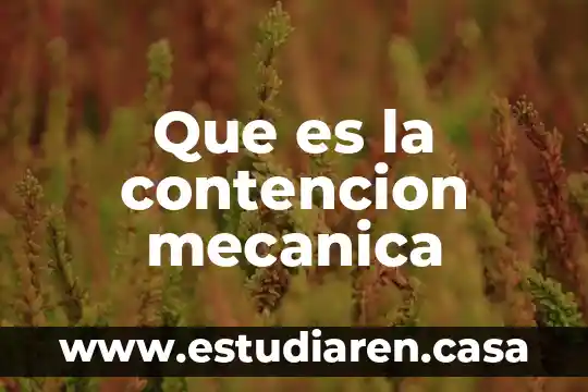 Qué es aci de en mecánica 3 Que es la contencion mecanica