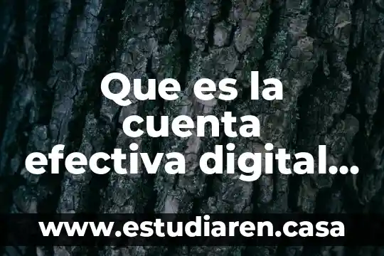 Que es la cuenta efectiva digital bancomer
