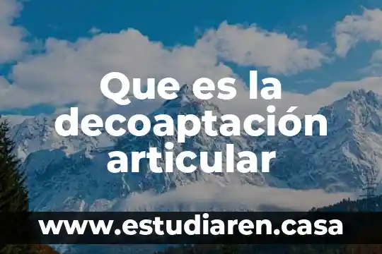 Juego articular que es 4 Que es la decoaptación articular