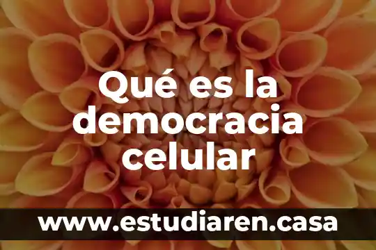 Que es la especializacion celular animal 7 Qué es la democracia celular