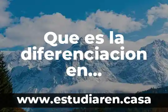 Actividad para niños lo que es comparacion y diferenciacion 6 Que es la diferenciacion en administracion