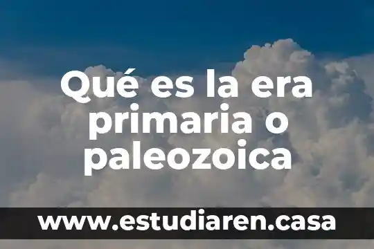 Qué es un cartel publicitario para niños de primaria 5 Qué es la era primaria o paleozoica