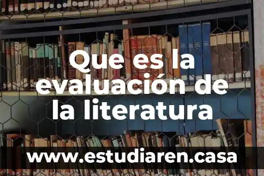 Que es evaluacion y como nos justeria que nos evaluaran 4 Que es la evaluación de la literatura