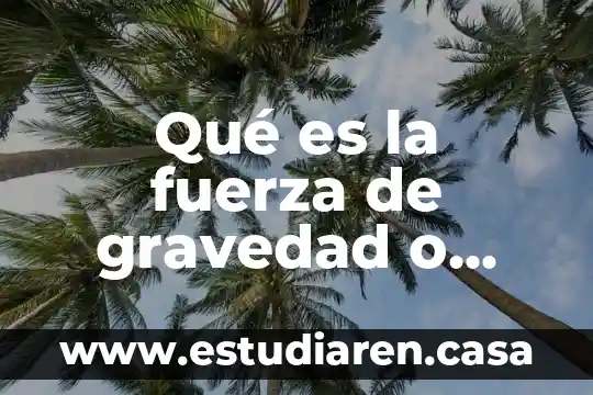 Que es la fuerza de cohesion del estado liquido 8 Qué es la fuerza de gravedad o peso
