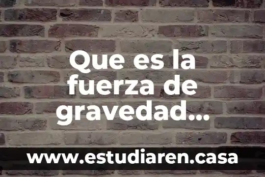 Qué es el cuestionario didáctica educativa 4 Que es la fuerza de gravedad secuencia didactica