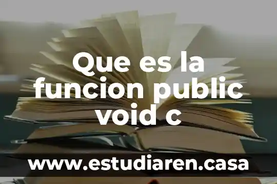 Que es la funcion public void c