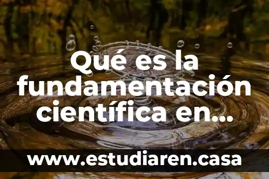 Qué es la fundamentación científica en una tesis