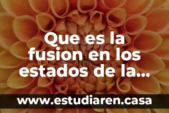Que es una fusión cartas 5 Que es la fusion en los estados de la materia