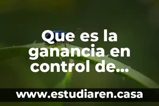 Que es volumen de control para coordenadas cartcians 5 Que es la ganancia en control de procesos