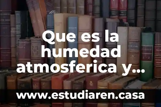 Que es la humedad atmosferica y cuantos tipos existen