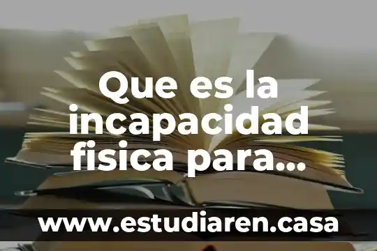Que es la incapacidad fisica para conducir