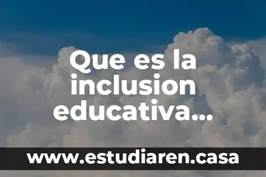 Que es la inclusion financiera segun autores 4 Que es la inclusion educativa autores