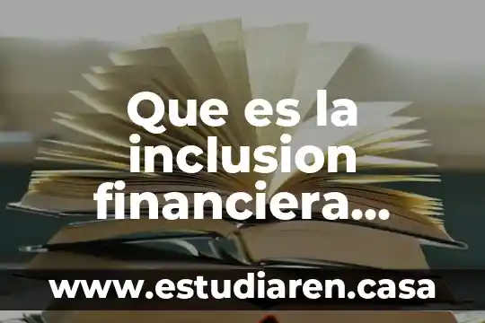 Qué es inclusión como valor 8 Que es la inclusion financiera segun autores