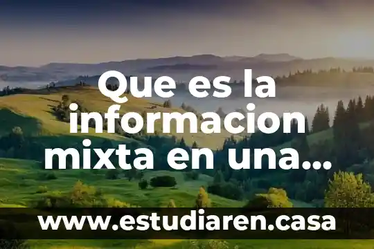 Que es una fraccion mixta y ejemplo 6 Que es la informacion mixta en una empresa