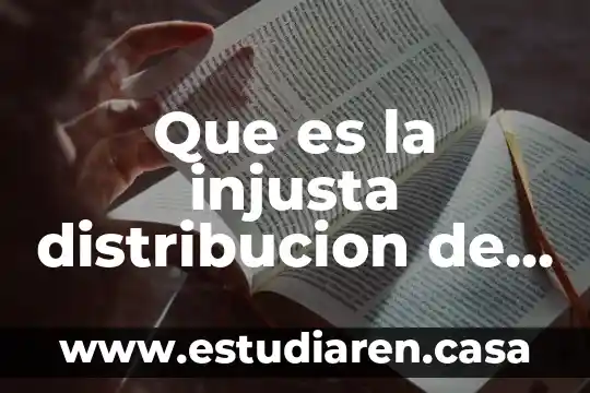 Que es la injusta distribucion de la riqueza c