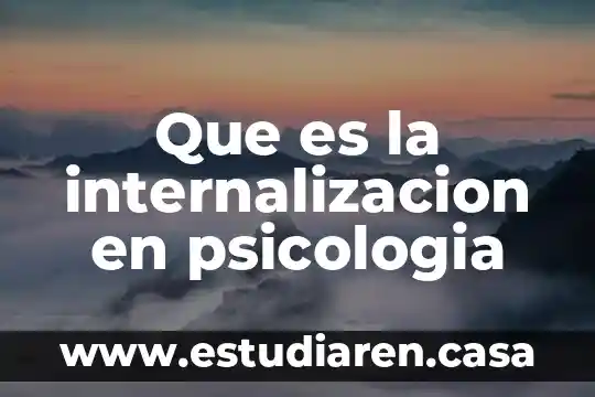 Que es la internalizacion en psicologia